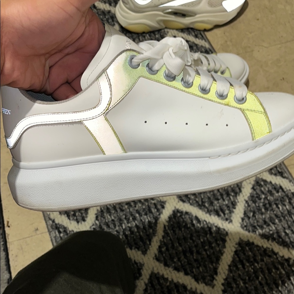 White and Yellow Sneakers